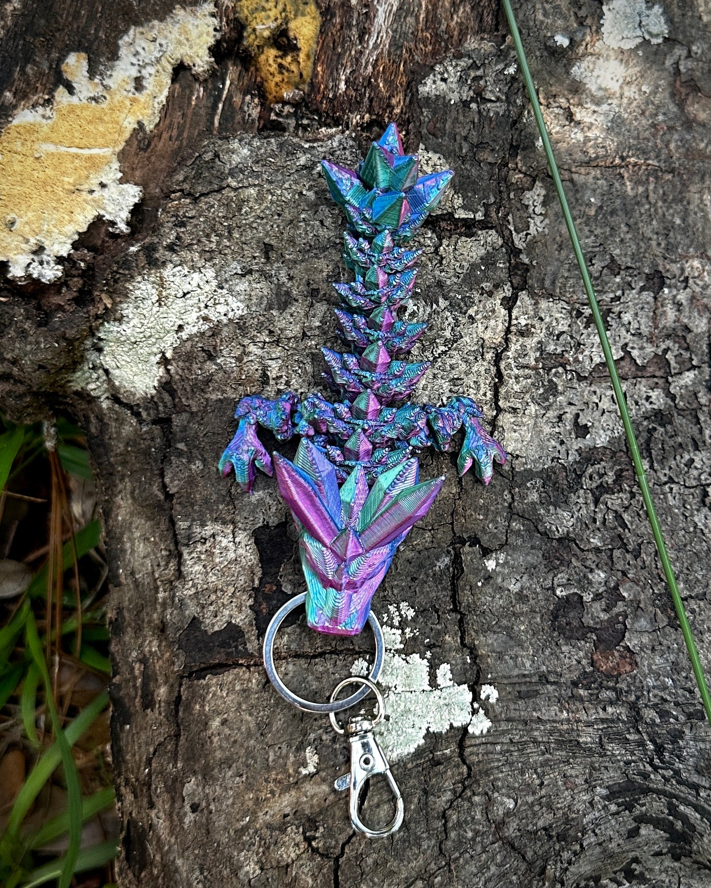 Articulating Crystal Dragon Tadling Keychain