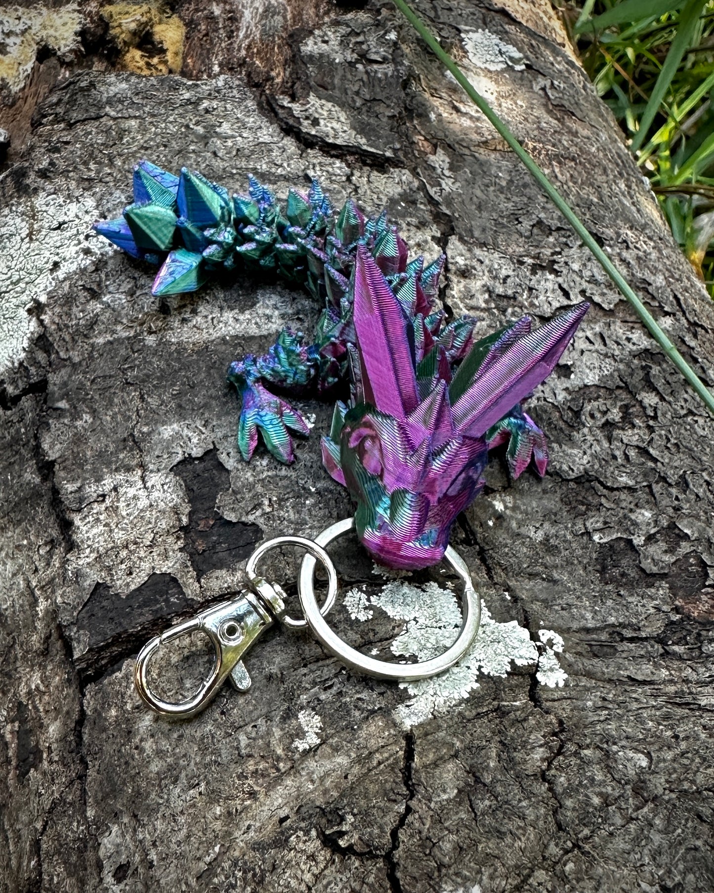 Articulating Crystal Dragon Tadling Keychain