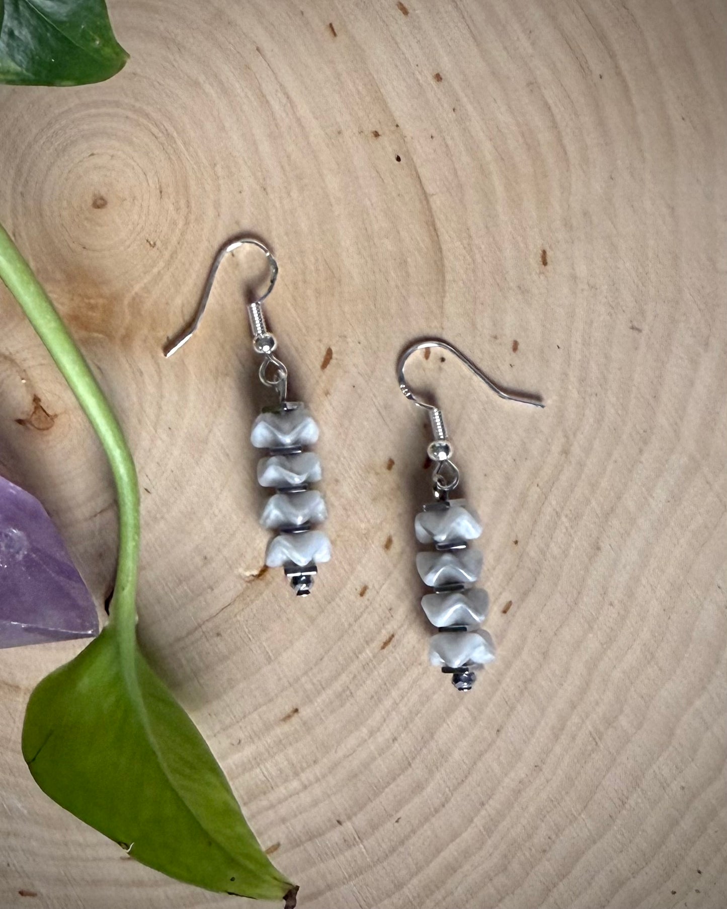 Stacked Spine Earrings